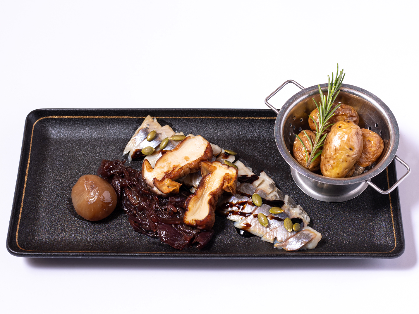 Silkių filė su keptais baravykais