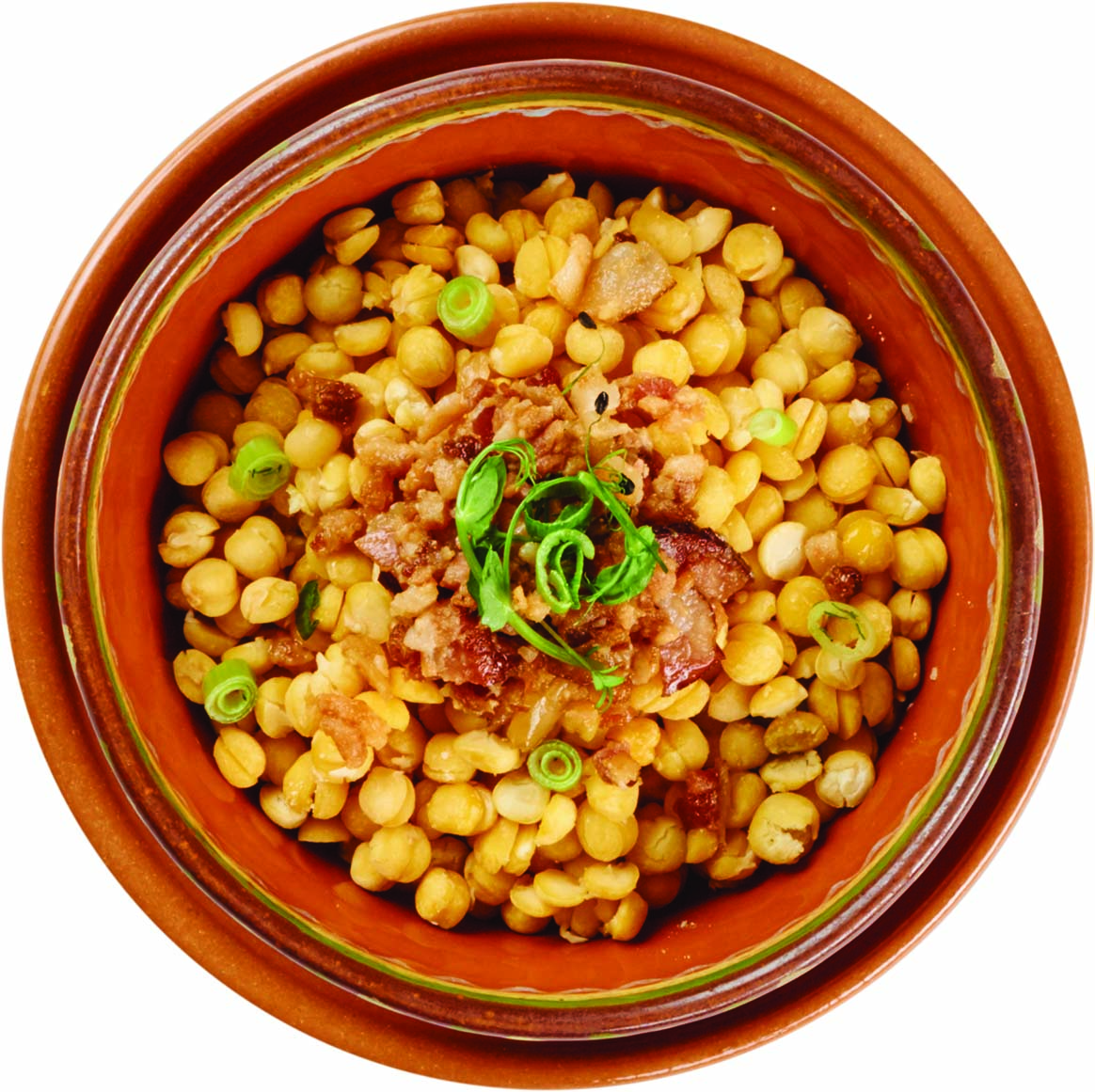 Žirniai su spirgučiais